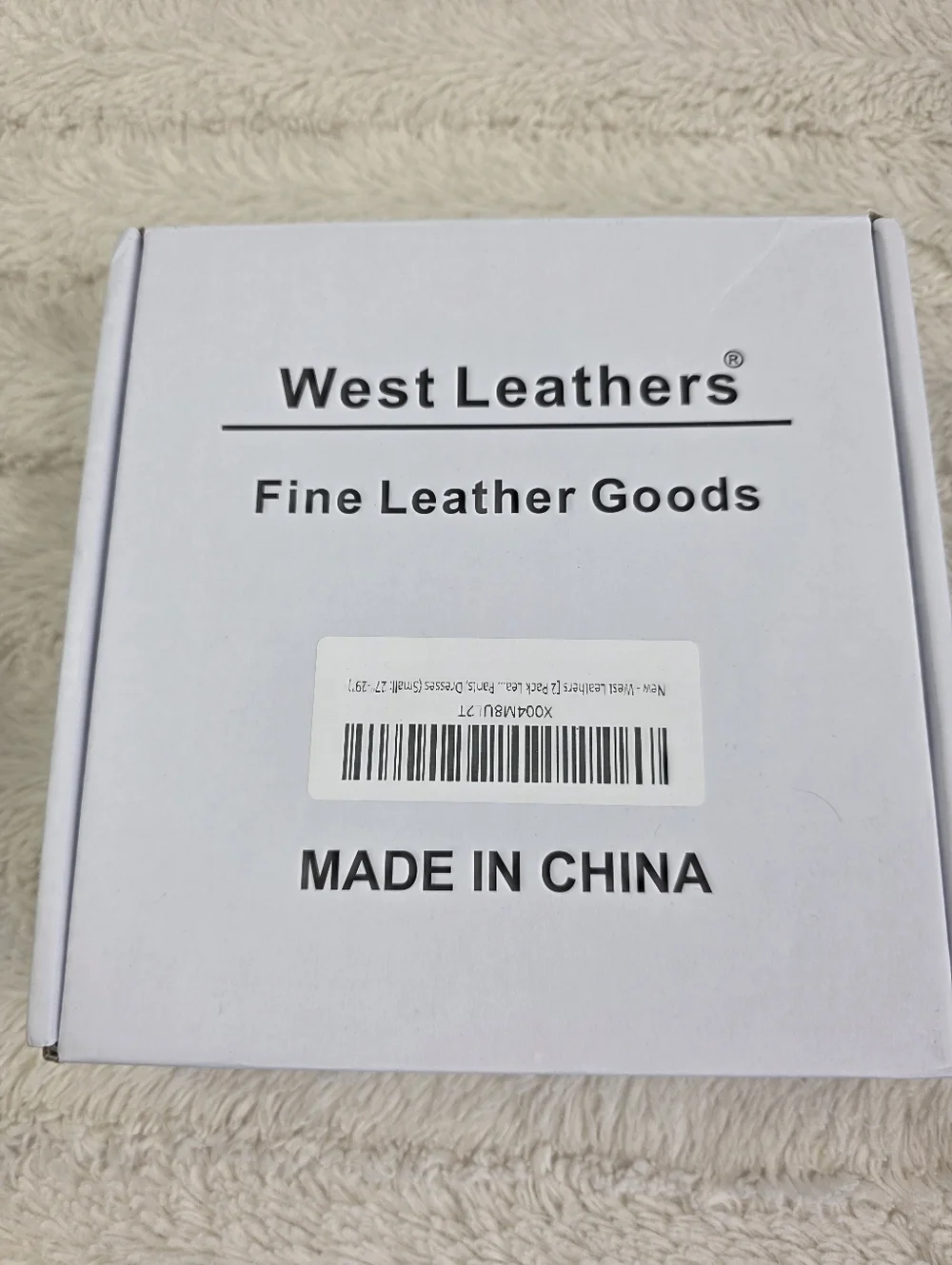 West Leathers Leather Belt New In Box